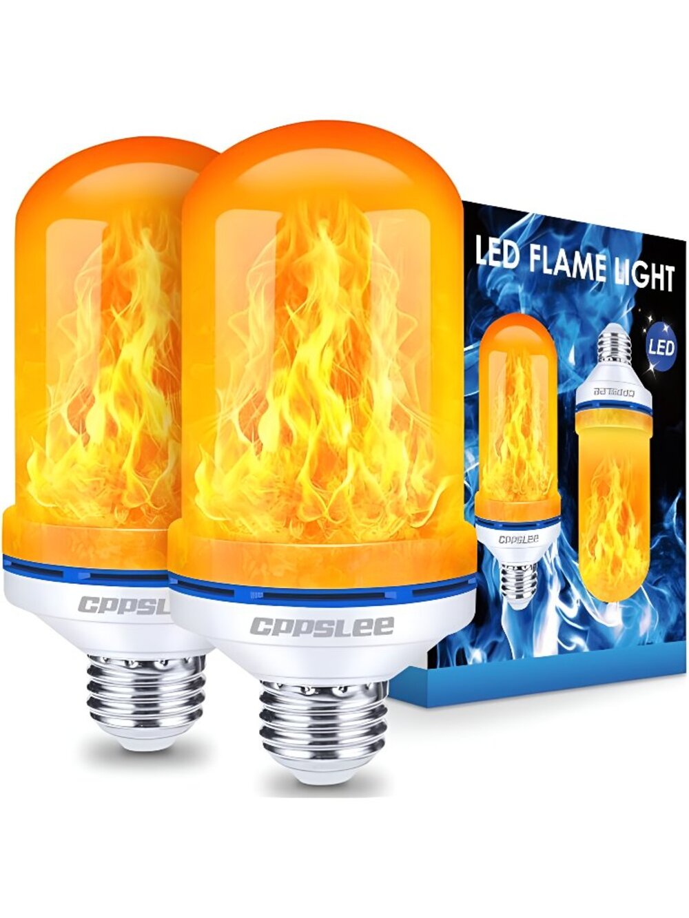 Halloween Decorations Upgraded LED Flame Light Bulbs, 4 Modes Flickering Light